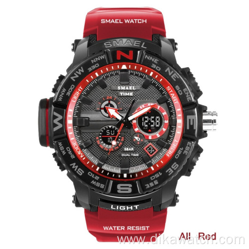 SMAEL brand dual display watch men LED digital